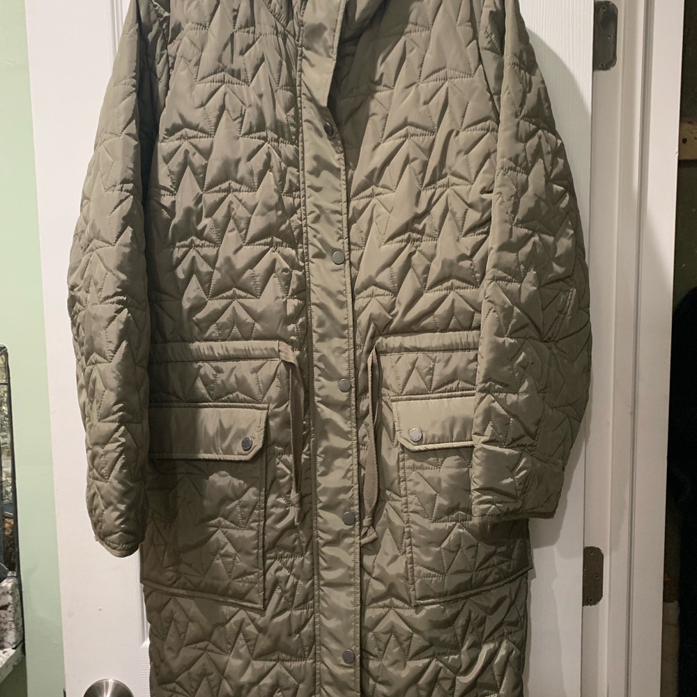 Avec Les Filles Women's Quilted Puffer Jacket - Olive